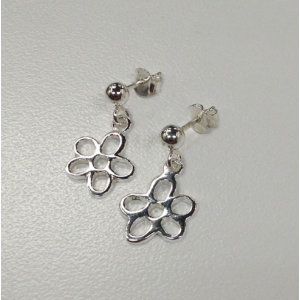 Flower Sterling Silver Earrings